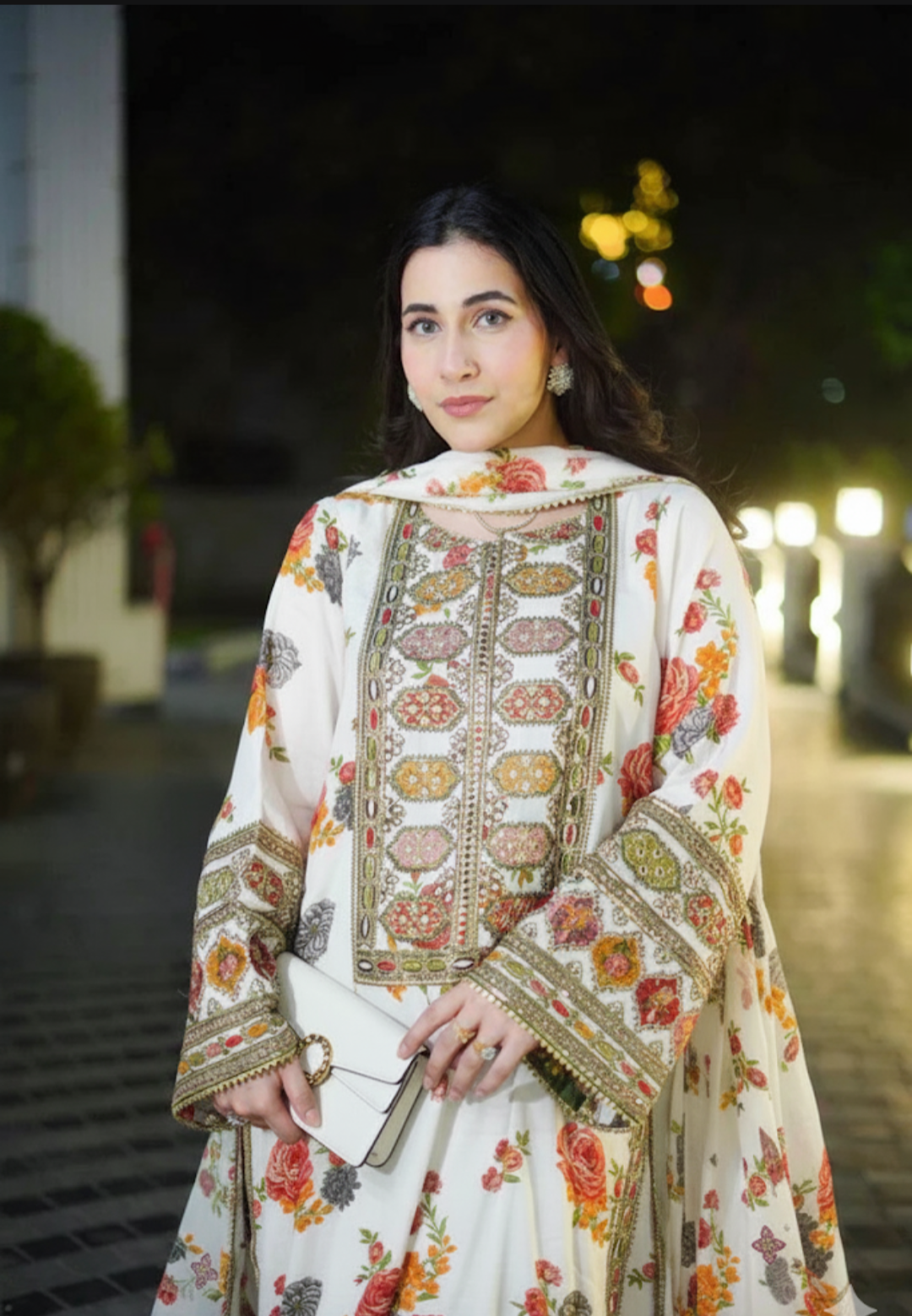 Ghania 3pc Embroidered+ printed
