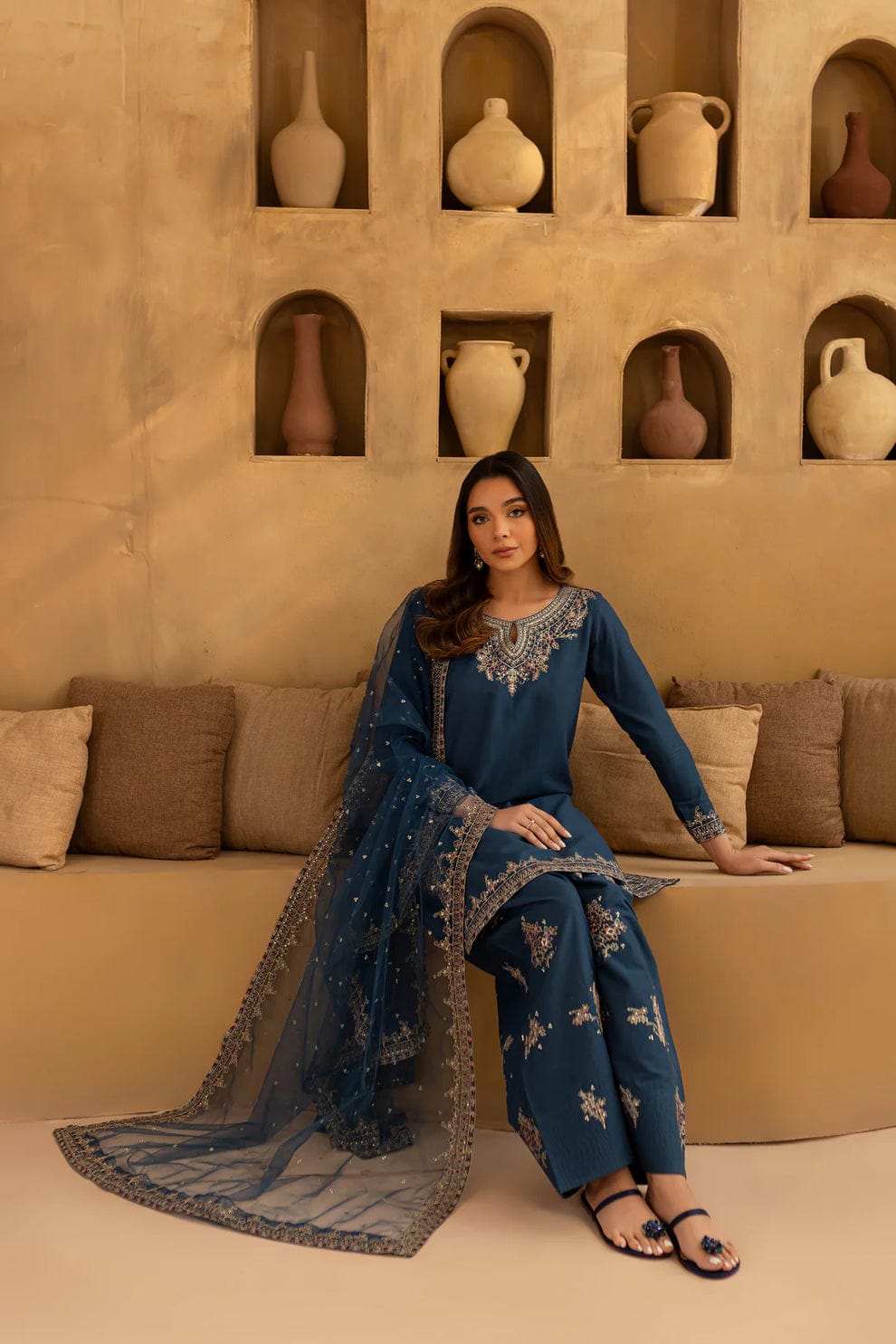Mira Embroidered 3pc Dress