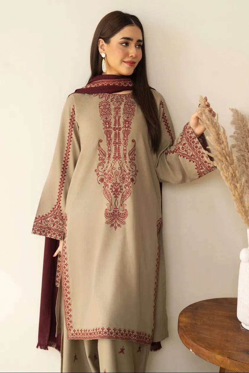 Romaisa Embroidered 3pcs