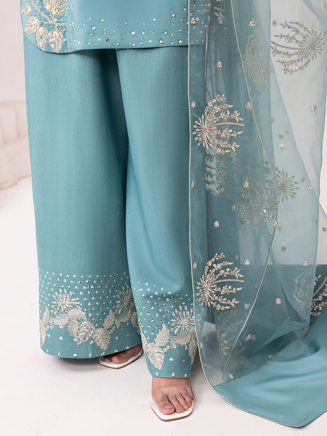 Aqua Bloom 3pc Dress