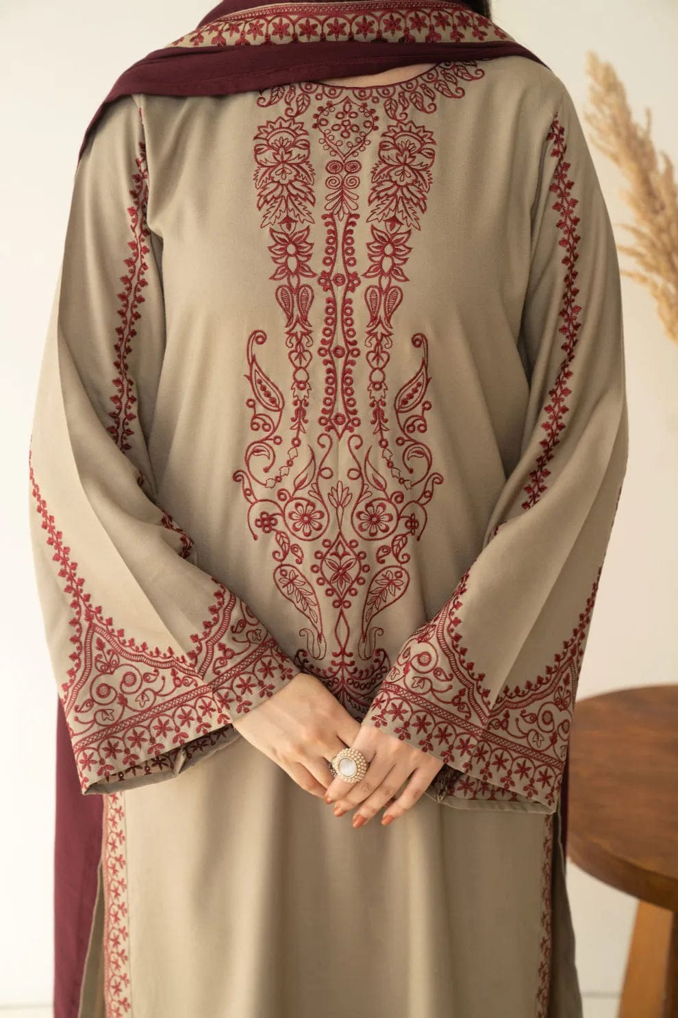 Romaisa Embroidered 3pcs