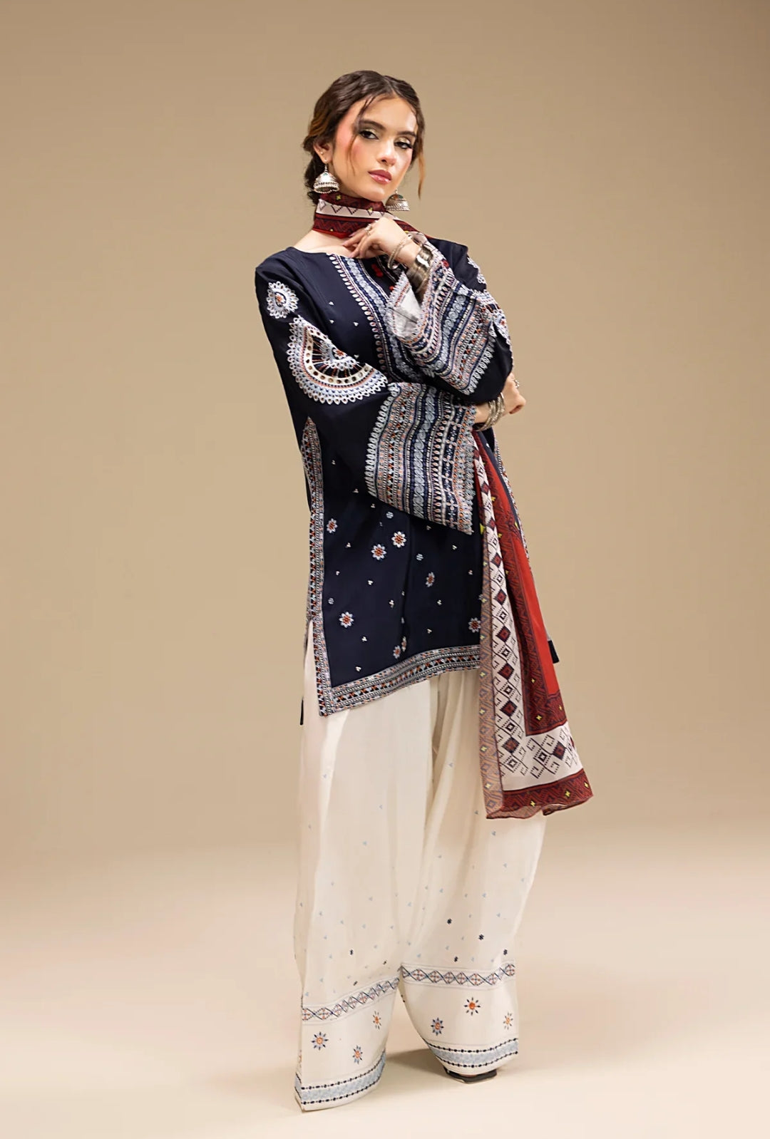 Arzu Full Embroidered 3pcs(Stitched)