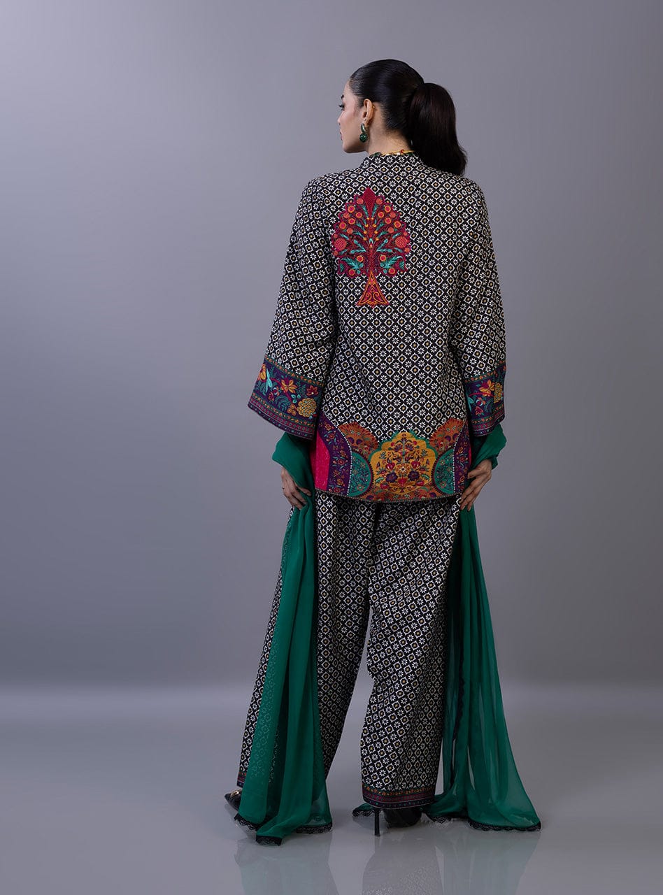 Opal Night 3pc Dress(Farshi Shalwar)